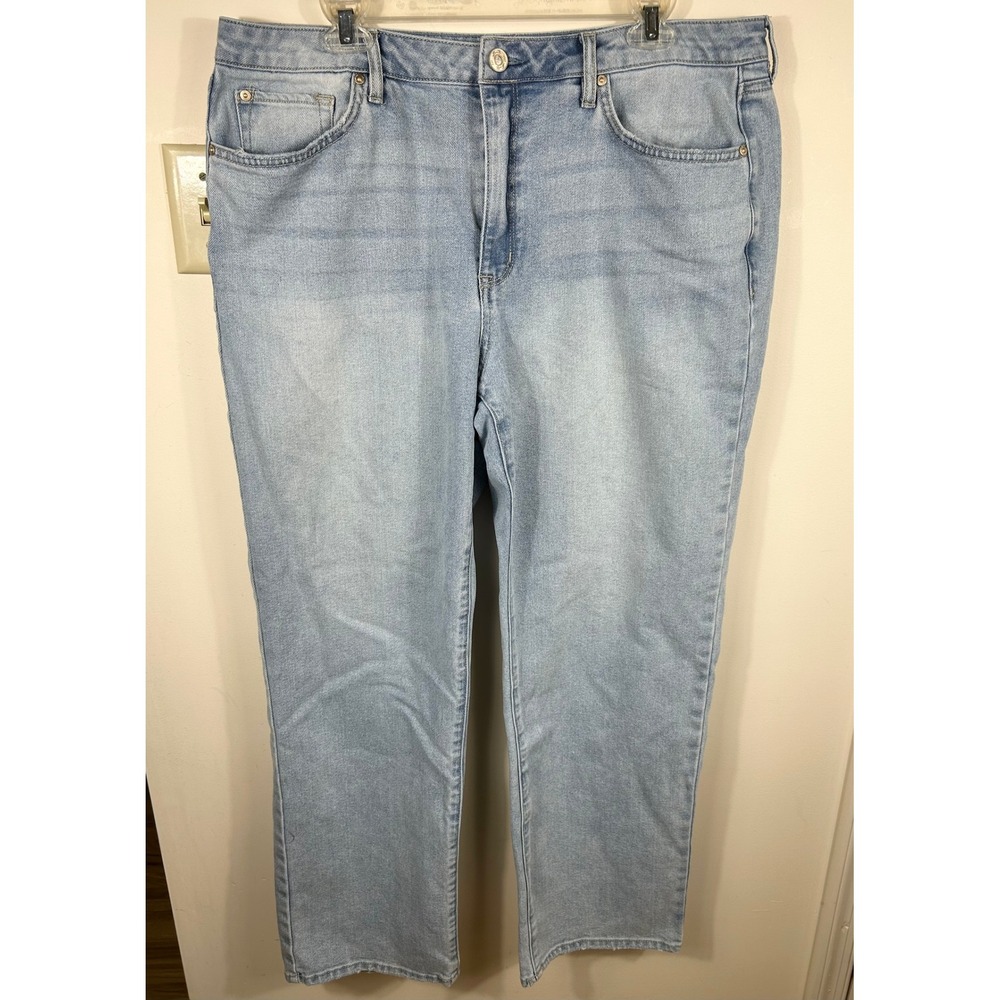 Seven7‎ Loose Straight Jeans Womens 14 Light Blue Denim 90s Revival Normcore